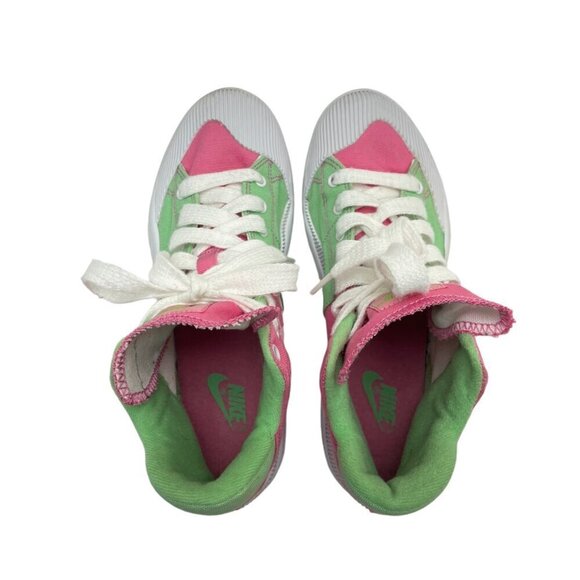Nike Outbreak High Top Sneakers Pink & Green Retro Canvas Women's size 7.5 - Picture 3 of 10